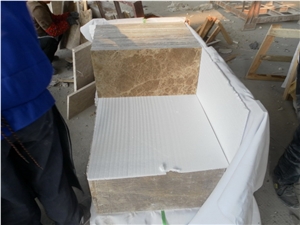 Polished Beige Marron Marble Slabs and Tiles