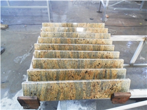 Yellow Granite Stair Risers,Granite Steps