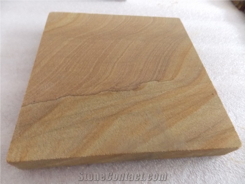 Yellow Wood Sandstone,Honed Sandstone Tiles