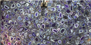 Backlit Purple Agate Luxury Stone Slabs