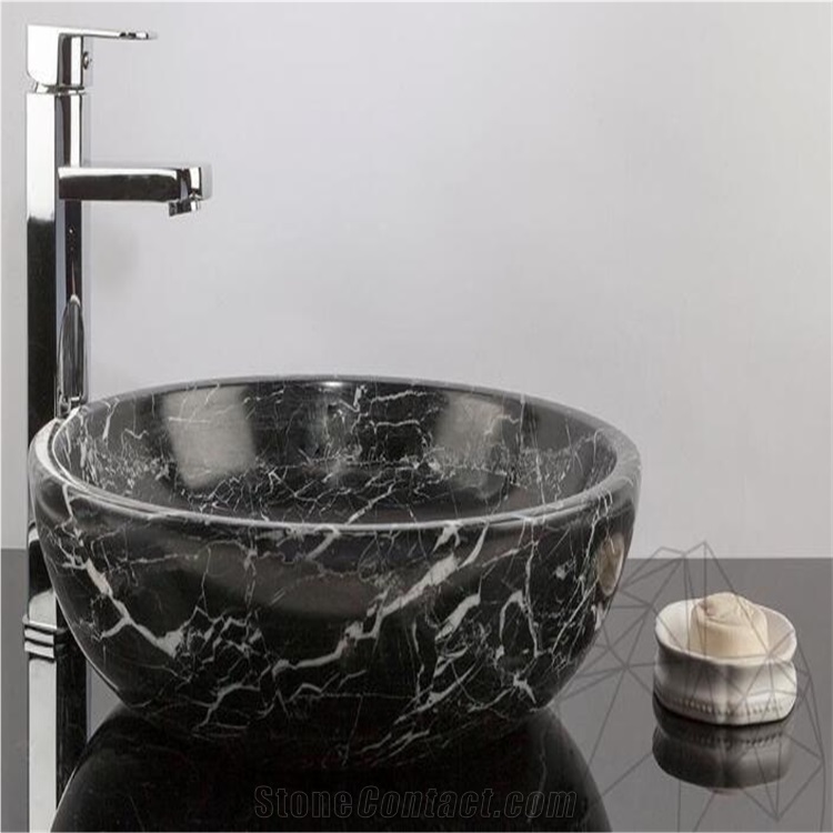 Black Bathroom Sink,Nero Marquina Basin