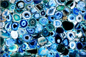 Blue Agate Stone Semi Precious Slabs&Wall Tiles
