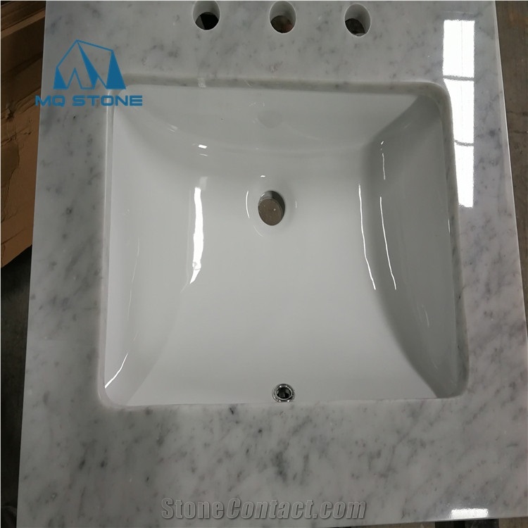 Carrara White Bathroom Countertops Vanity Tops