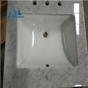 Carrara White Bathroom Countertops Vanity Tops