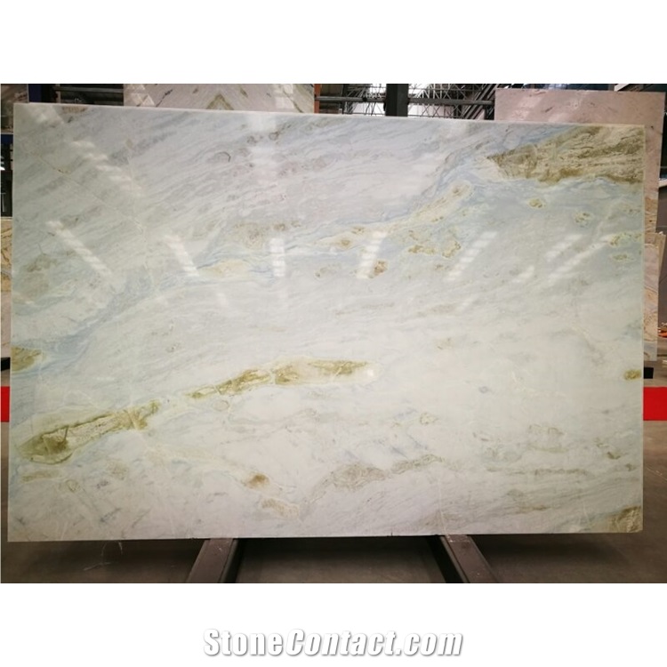 China Blue River Marble, White Jade Marble Slabs