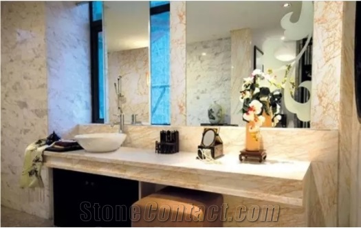 Golden Spider Marble Bathroom Tops