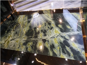 Peacock Green Marble Stone Stair