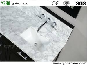 Bianco Carrara White/Polished Marble Bath Top