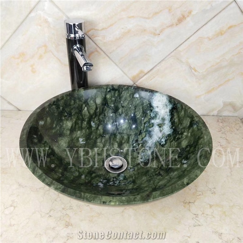 Green Onyx/Polished Onyx Basin for Bathroom
