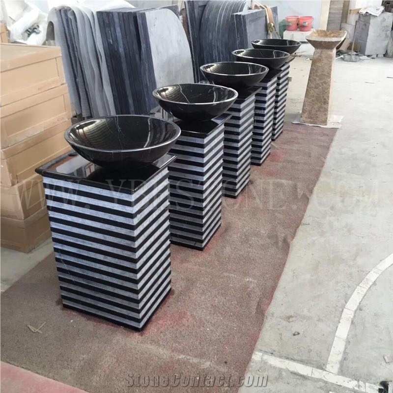 Polished Hebei Black Wash Sinks for Hotel Project