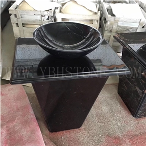 Polished Hebei Black Wash Sinks for Hotel Project