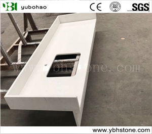 White Quartz/Polished Artificial Stone Countertop
