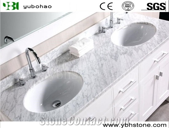 Yellow Travertine/Polished Solid Surface Bath Top