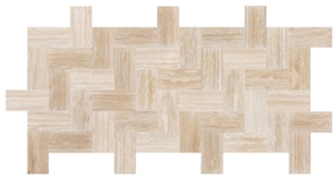 Mina Rustic Vein Cut Travertine Tile - Polished