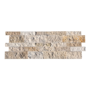 Philadelphia Travertine Stacked Stone Ledger Panel