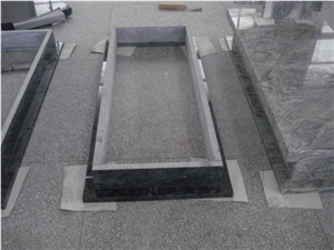 European Style Cemetery Use Bahama Blue Headstone