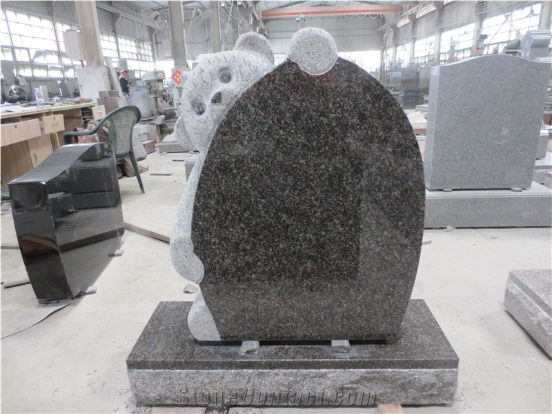 Granite Teddy Bear Headstone for Child Monument
