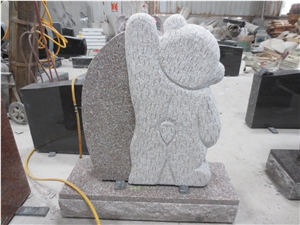 Granite Teddy Bear Headstone for Child Monument