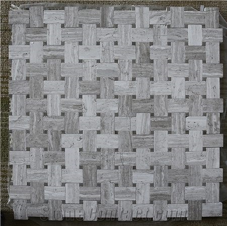 Grey Serpeggiante 3d Mosaic Tile Wall Sticker