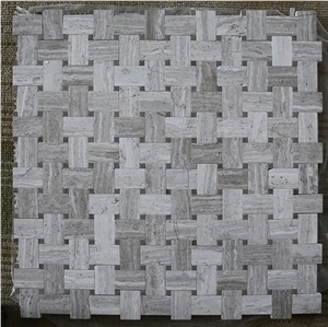 Grey Serpeggiante 3d Mosaic Tile Wall Sticker