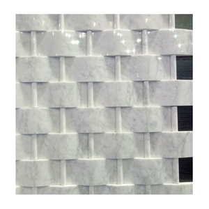 Natural Carrara Gray White Marble Mosaic Tiles