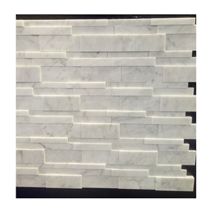 Natural Carrara Gray White Marble Mosaic Tiles