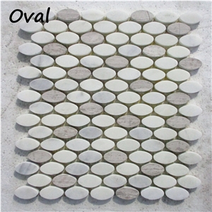Oval Marble Mosaic for Dinning Room and Bathroom