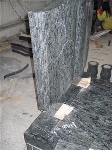 Poland Design Green Granite Book Shape Headstone