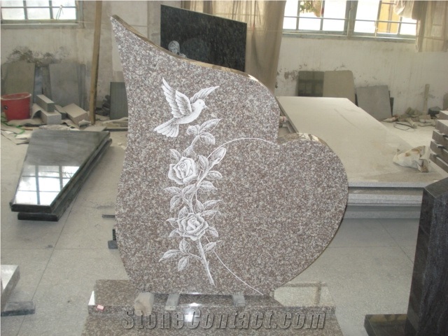Poland Granite Patterns Laser Etching Headstone