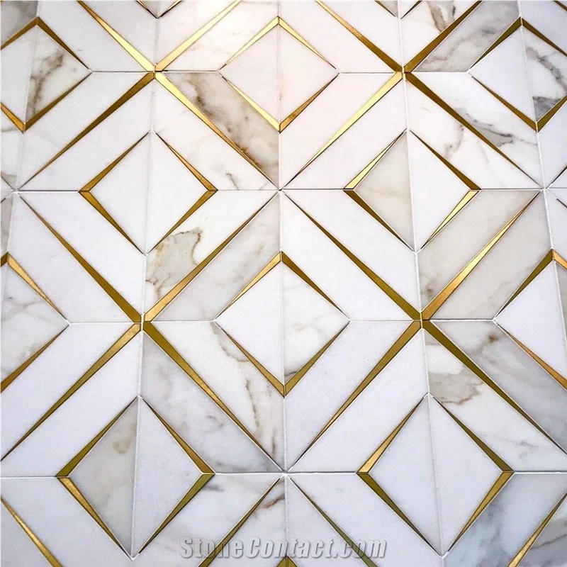Shell Marble Flower Mosaic Polished for Wall