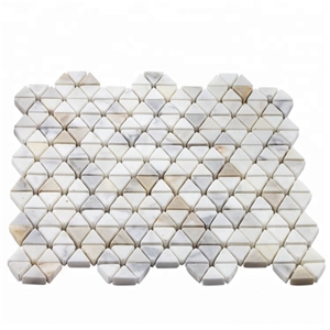 Triangle Marble Mosaic Tile for Bathroom