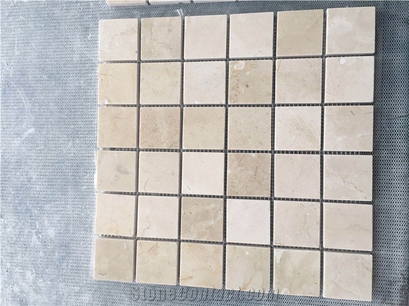 White Marble Mosaic Tiles Stone Polished