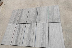 China Natural Blue Wood Vein Marble Flooring Tiles