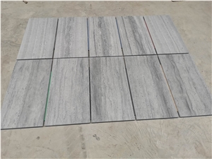 China Natural Blue Wood Vein Marble Flooring Tiles
