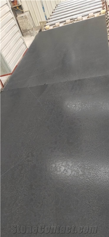 China Nero Marquina Black Marble Slabs Leathered