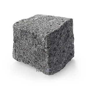 Black Granite Cobblestone Pavement