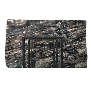 Book Matched Marble Slabs Mystic Black River