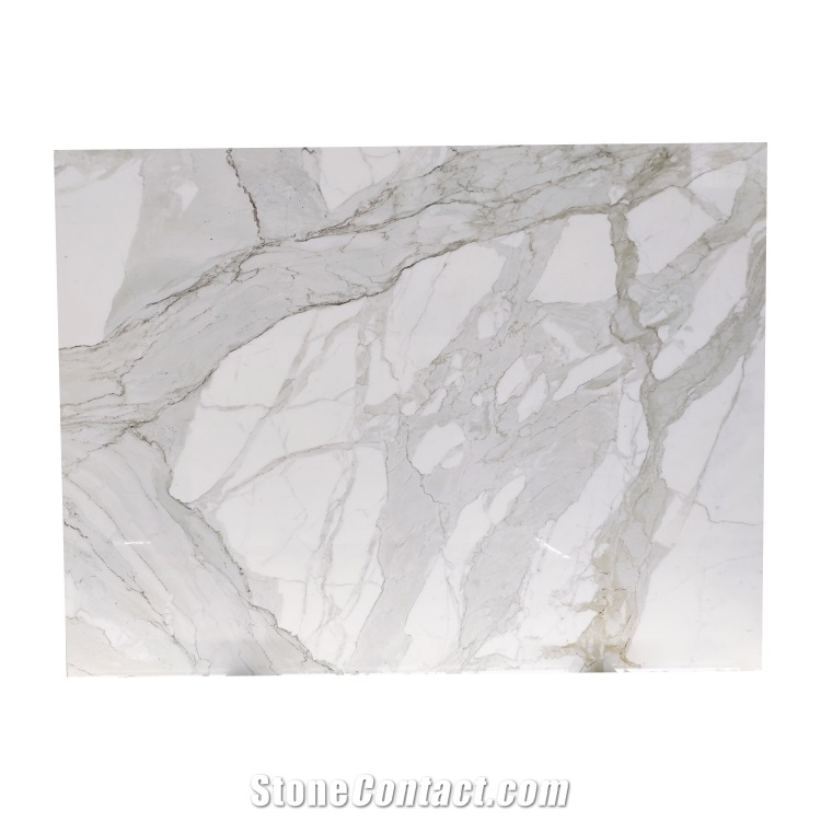 Calacatta White Marble Slab Floor Tile