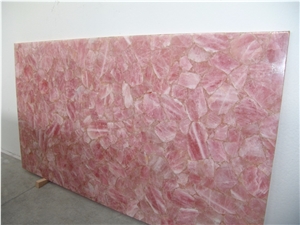 Pink Crystal Slab / Semi Precious Stone Panels