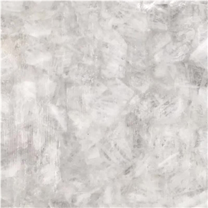 White Crystal Semi Precious Stone Slab