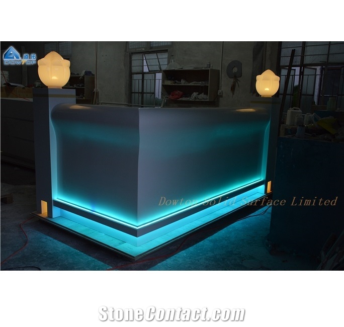 Artificial Stone Illuminatad Bar Counter