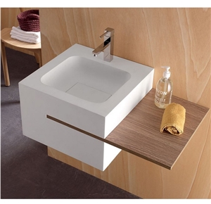White Corian Solid Surface Sink