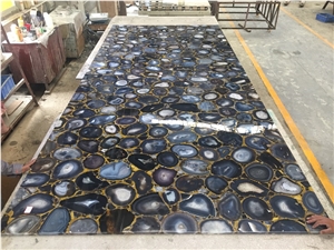 Agate Slab with Gold Foil or Gold Power