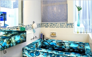 Blue Agate Customize Bathroom Sinks