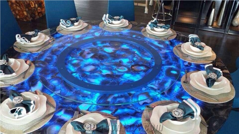 Blue Agate Restaurant Table Tops