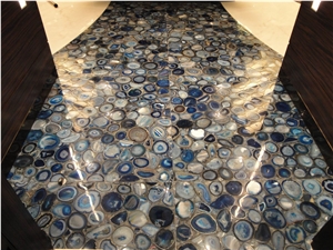 Blue Agate Semi Precious Tiles Wall Tiles