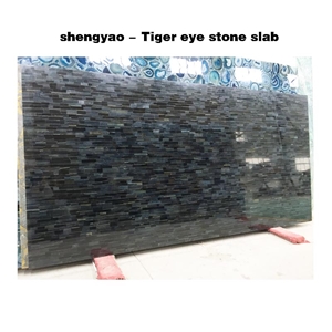 Custom Blue Tiger Eye Stone Slab