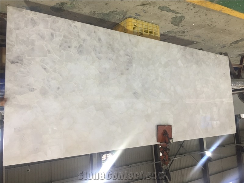 Gemstone White Crystal Quartz Wall Panels