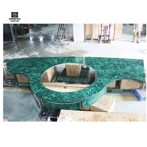 Green Malachite Slabs Natural Semiprecious Stone Wall Panels