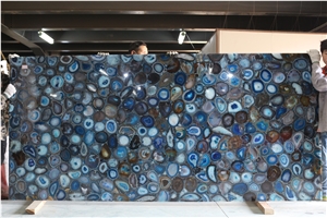 Hot Sell Brazil Agate Blue Marble Slab and Tile